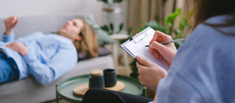 A person in a therapy session.