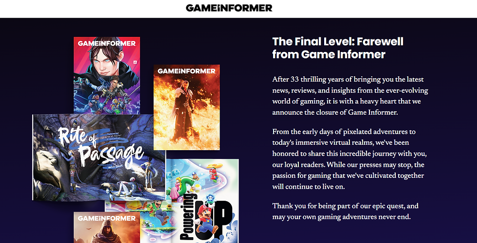 After 33 Years, GameStop Fires Entire Staff & Shuts Down Game Informer
