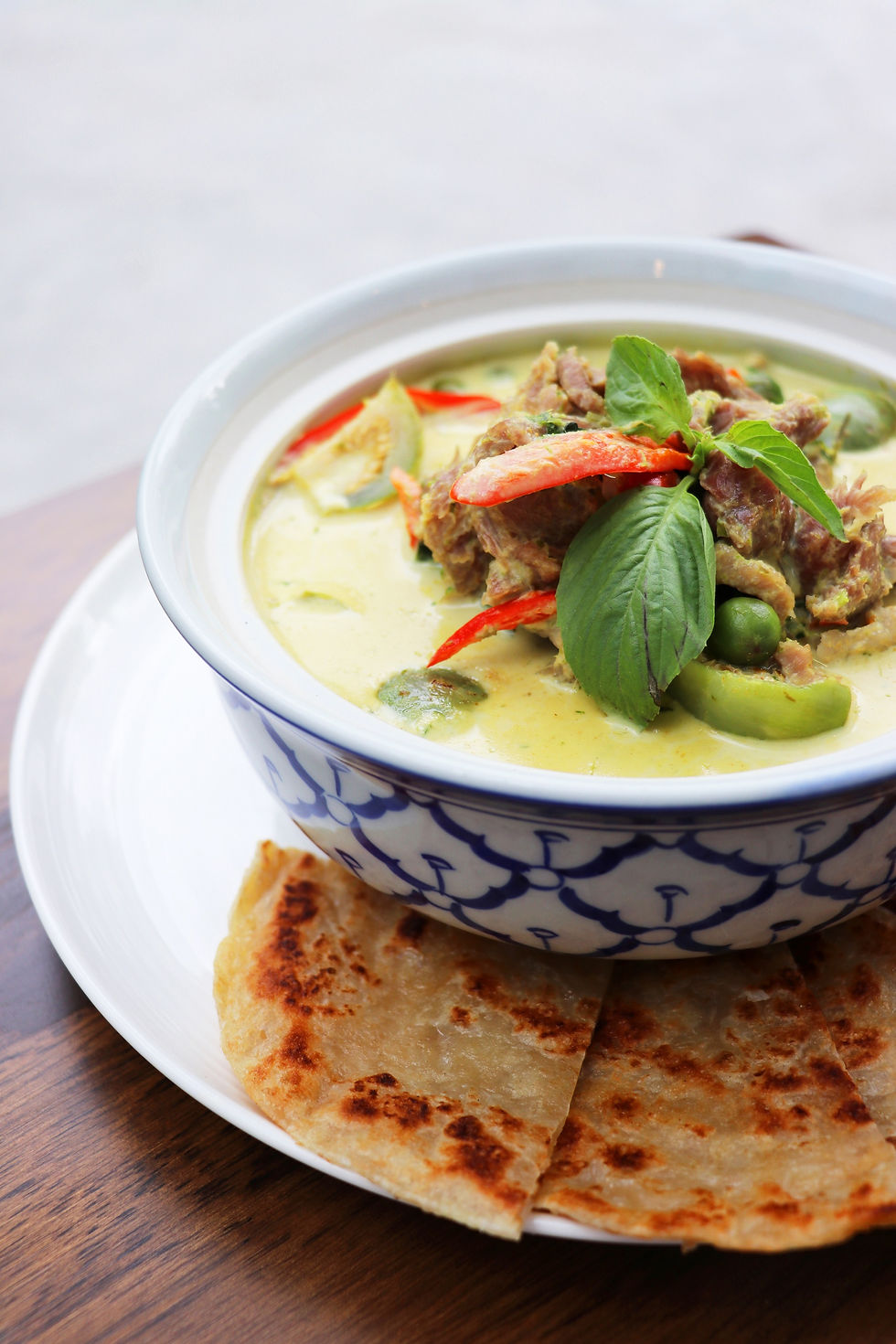 Green Curry Beef with Roti