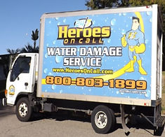 Look for our truck to arrive to your water dmage.