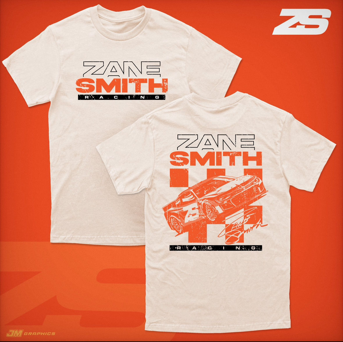 ZS Orange Distressed Cup Tee
