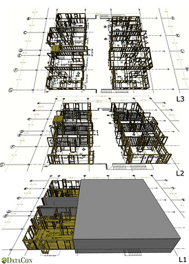 BIM MODEL, VIRTUAL MODEL, FRAMING, CUTLIST