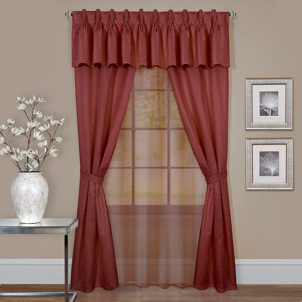 Thumbnail: Claire 6 Pc Window Curtain Set