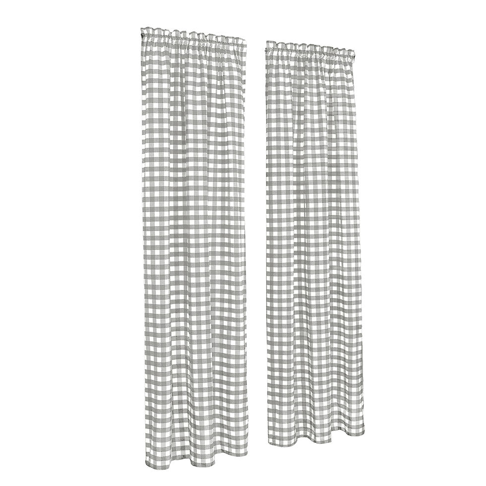 Thumbnail: Buffalo Check Window Curtain Panel