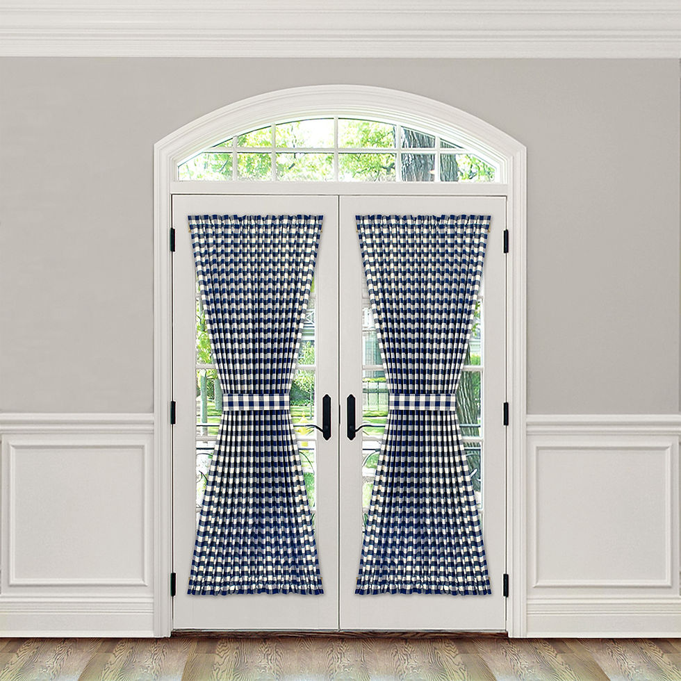 Thumbnail: Buffalo Check French Door Panel - 54" x 72"
