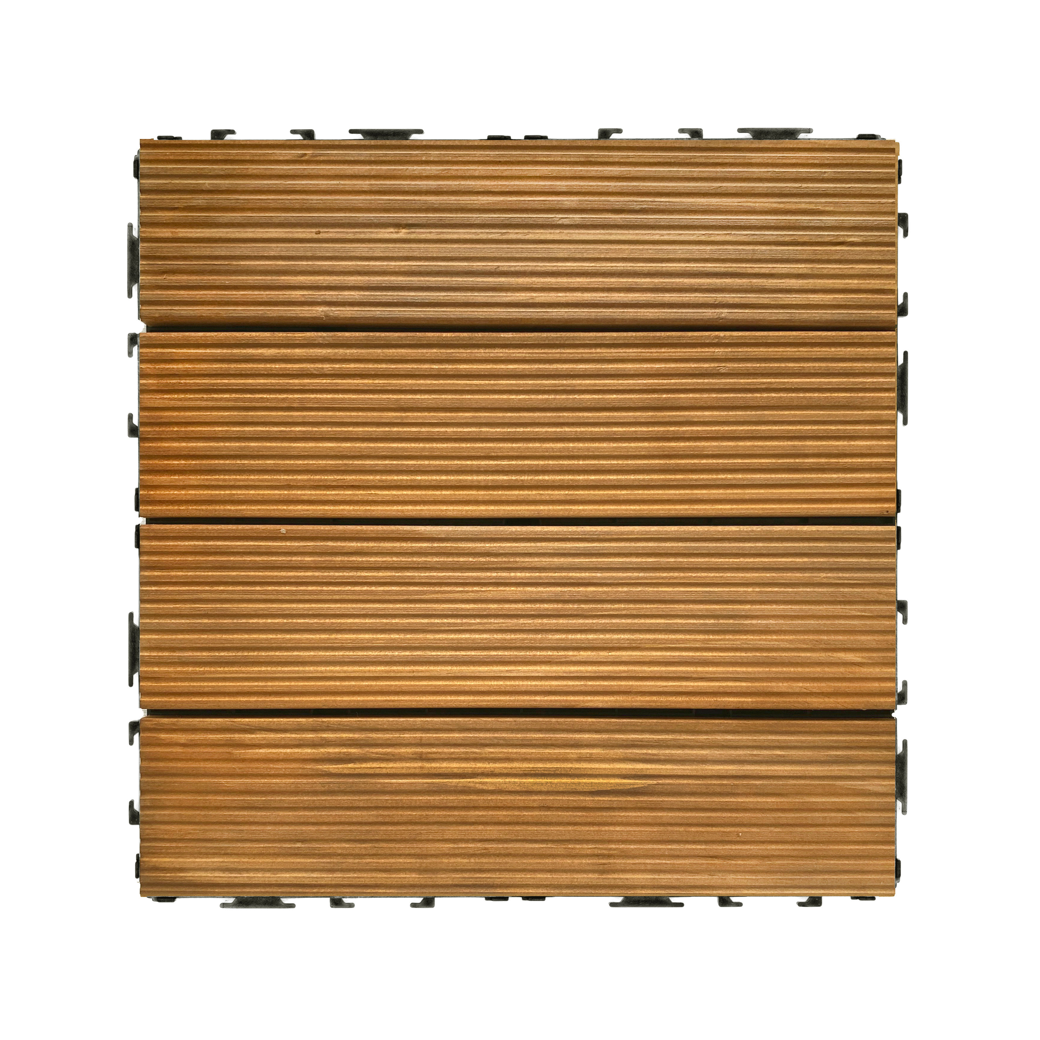 OutdoorZ Interlocking Wood Deck Tiles - Honey Oak