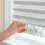 Thumbnail: Cordless 1-2-3 Vinyl Room Darkening Pleated Window Shade