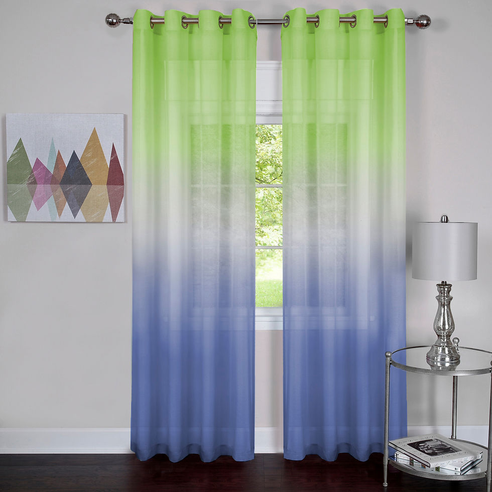 Thumbnail: Rainbow - Single Grommet Window Curtain Panel