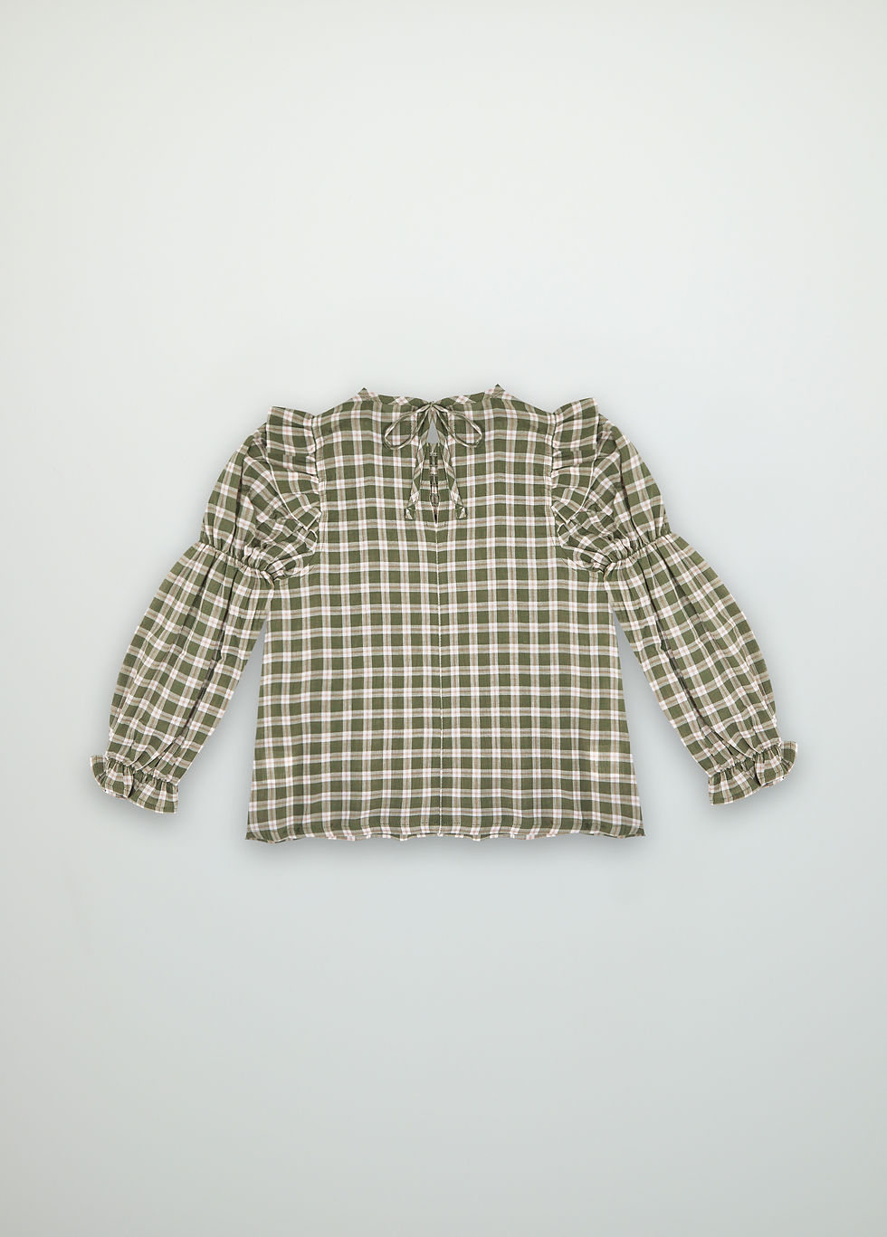 섬네일: THE NEW SOCIETY - DOMINIQUE BLOUSE HERB CHECK