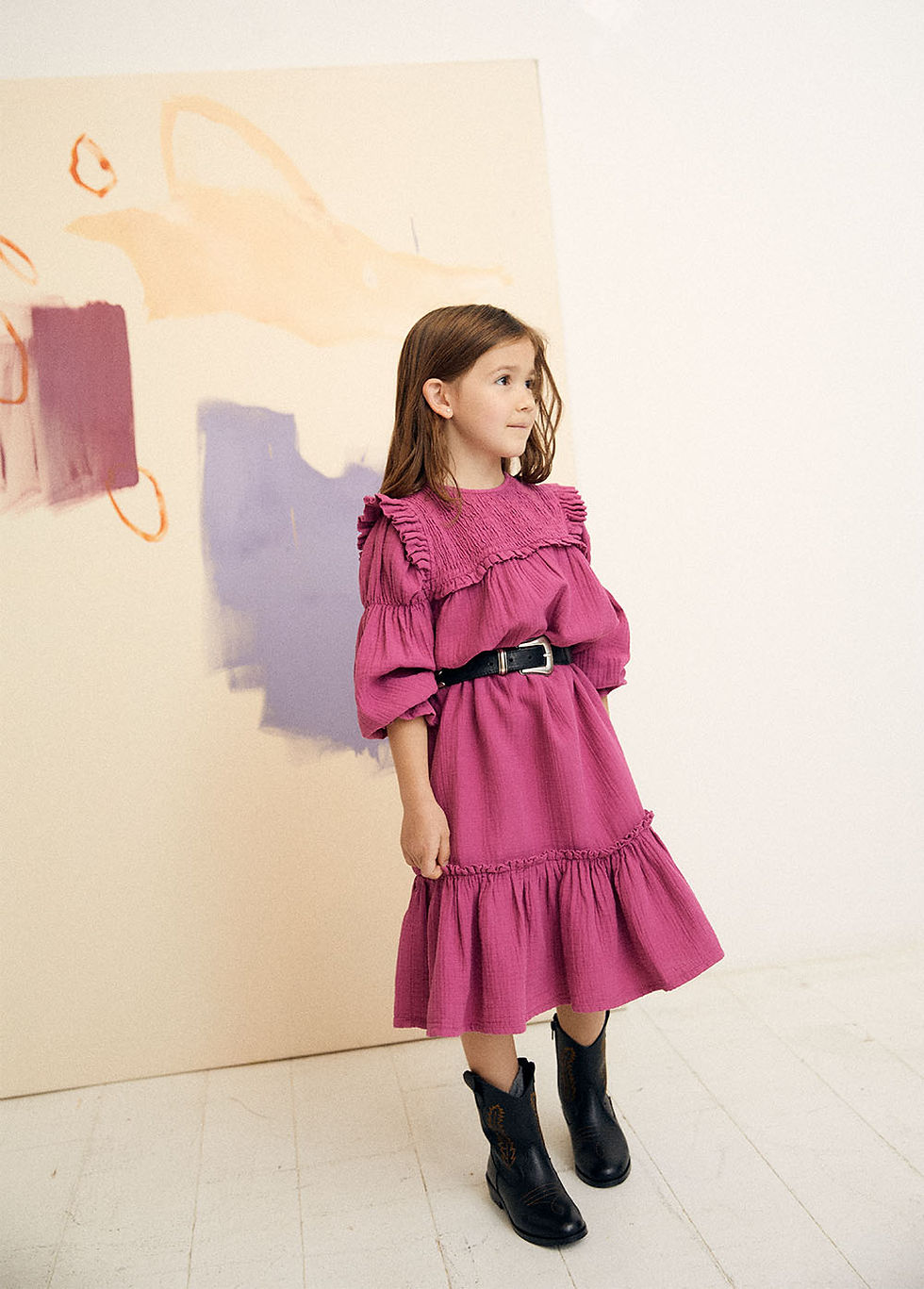 Thumbnail: THE NEW SOCIETY - DOMINIQUE DRESS BOUGAINVILLEA