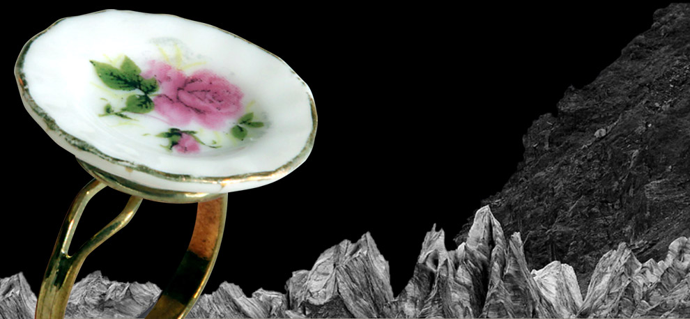 Rose Banner Anillo de Oro