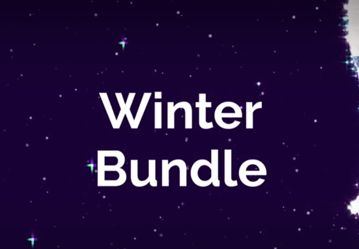 Winter Bundle text on a starry background Winter Bundle-5 Activities for Ages 2-3.