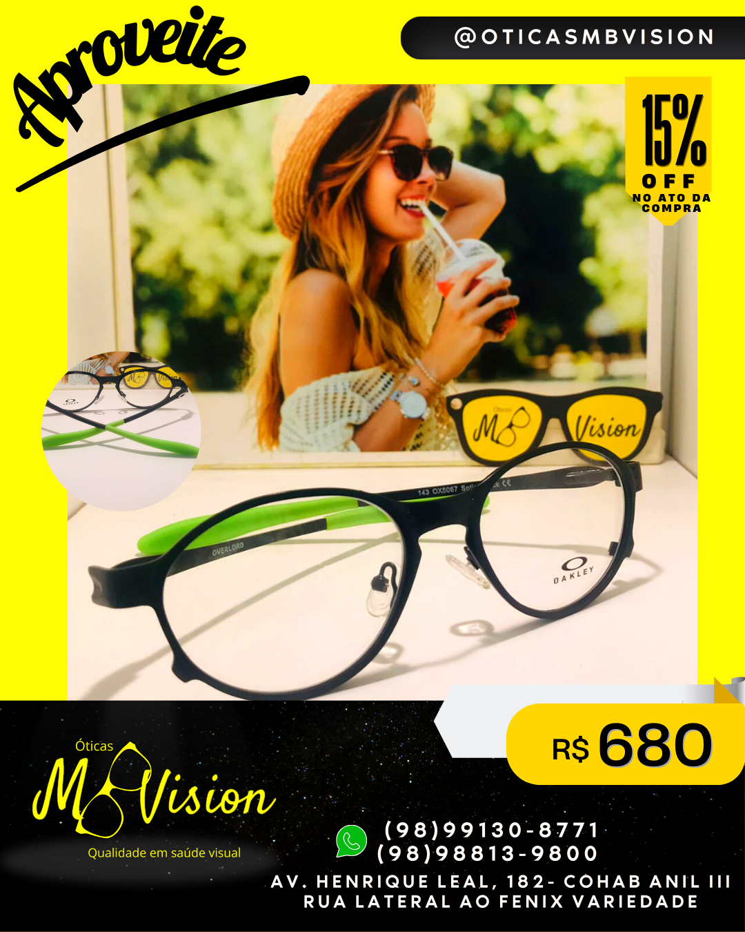 armação oakley redondo