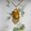 Thumbnail: CITRINE GOLDEN ROSE CRYSTAL PENDANT