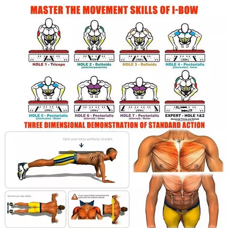Thumbnail: 28 in 1 Push Up Rack Board System Fitness Workout Train Home Gym Exercise Stands