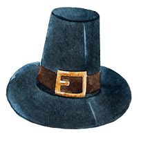Pilgrim Hat Illustration