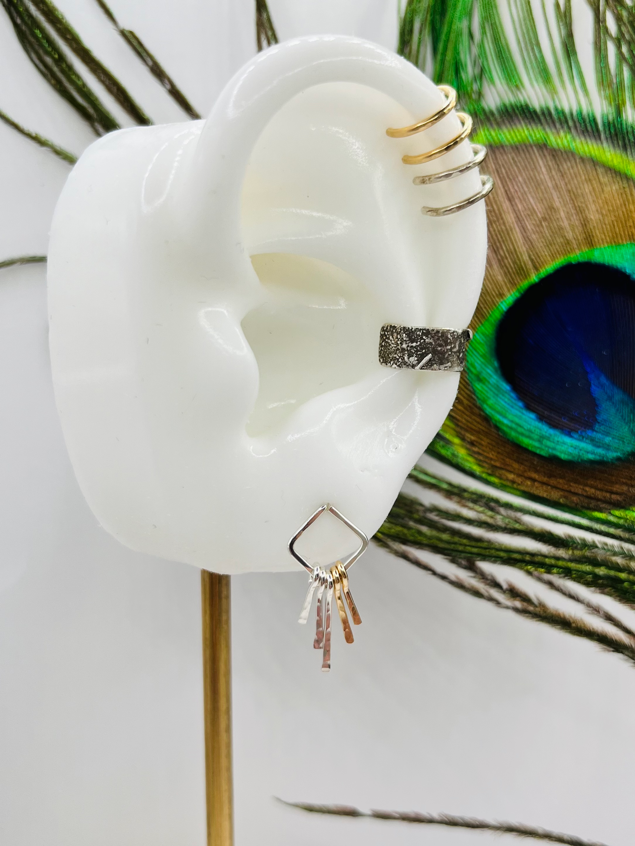 REINA Fused Silver Ear Cuff