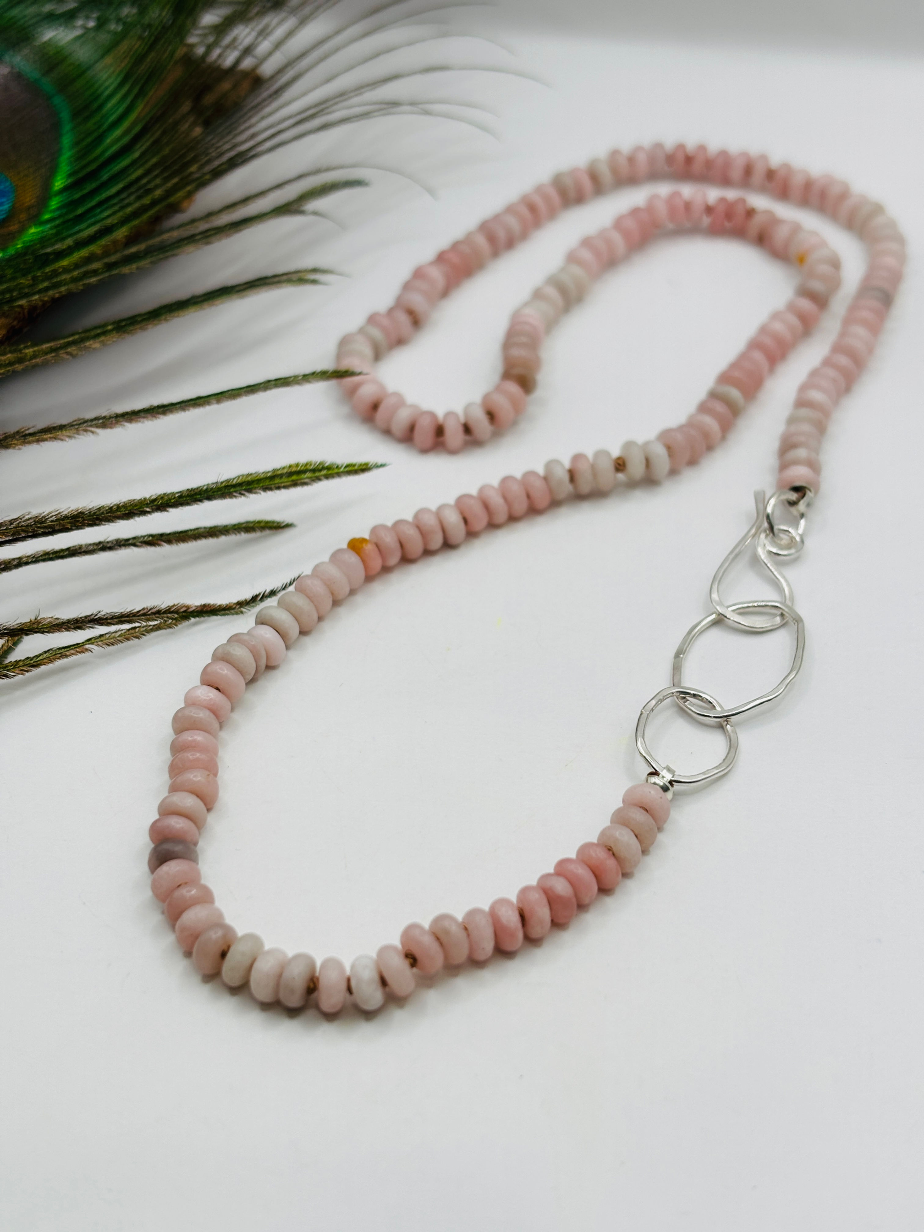Pink Opal Knotty Necklace