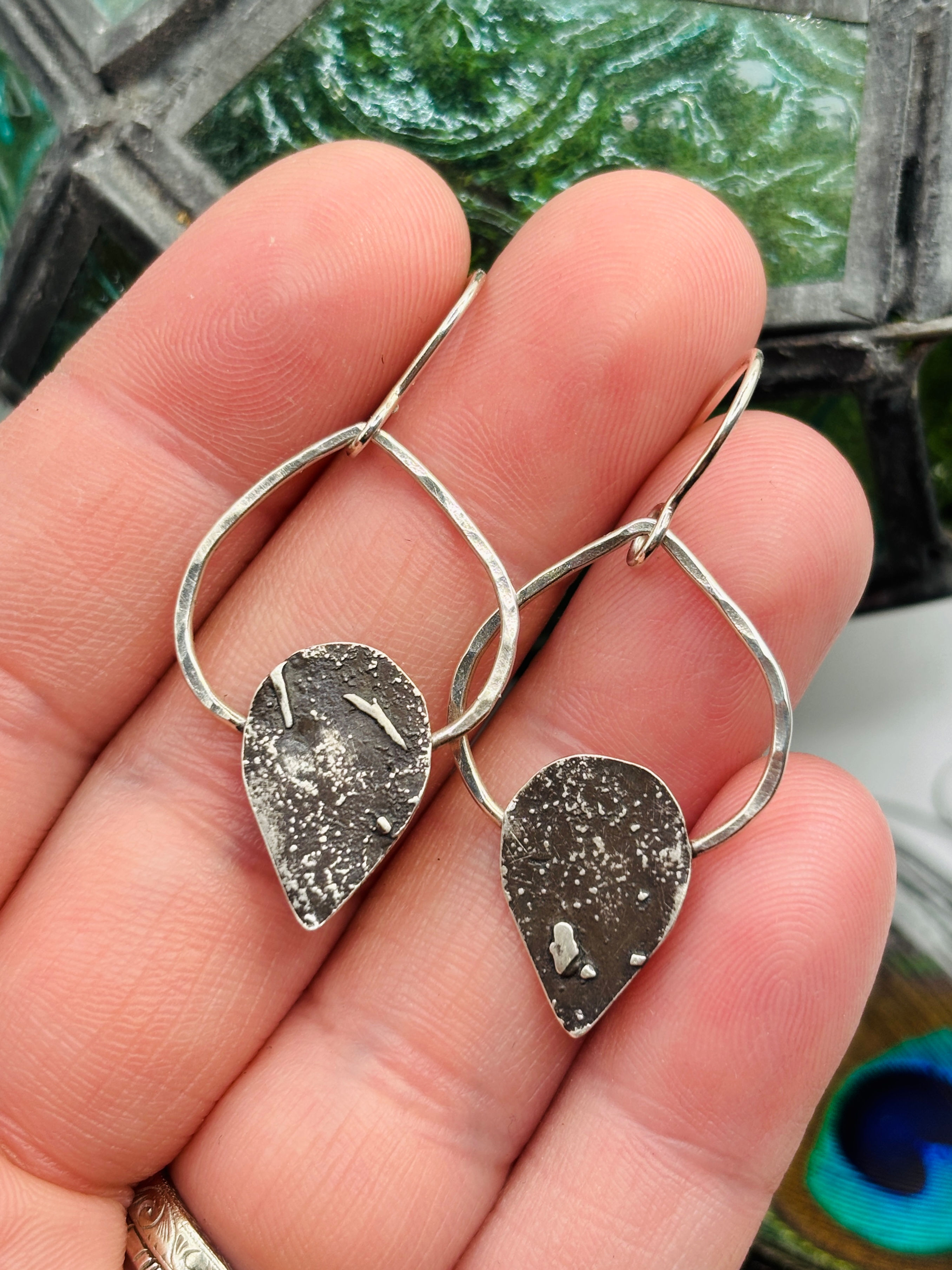 LILITH Reticulated Lotus Teardrop Earrings