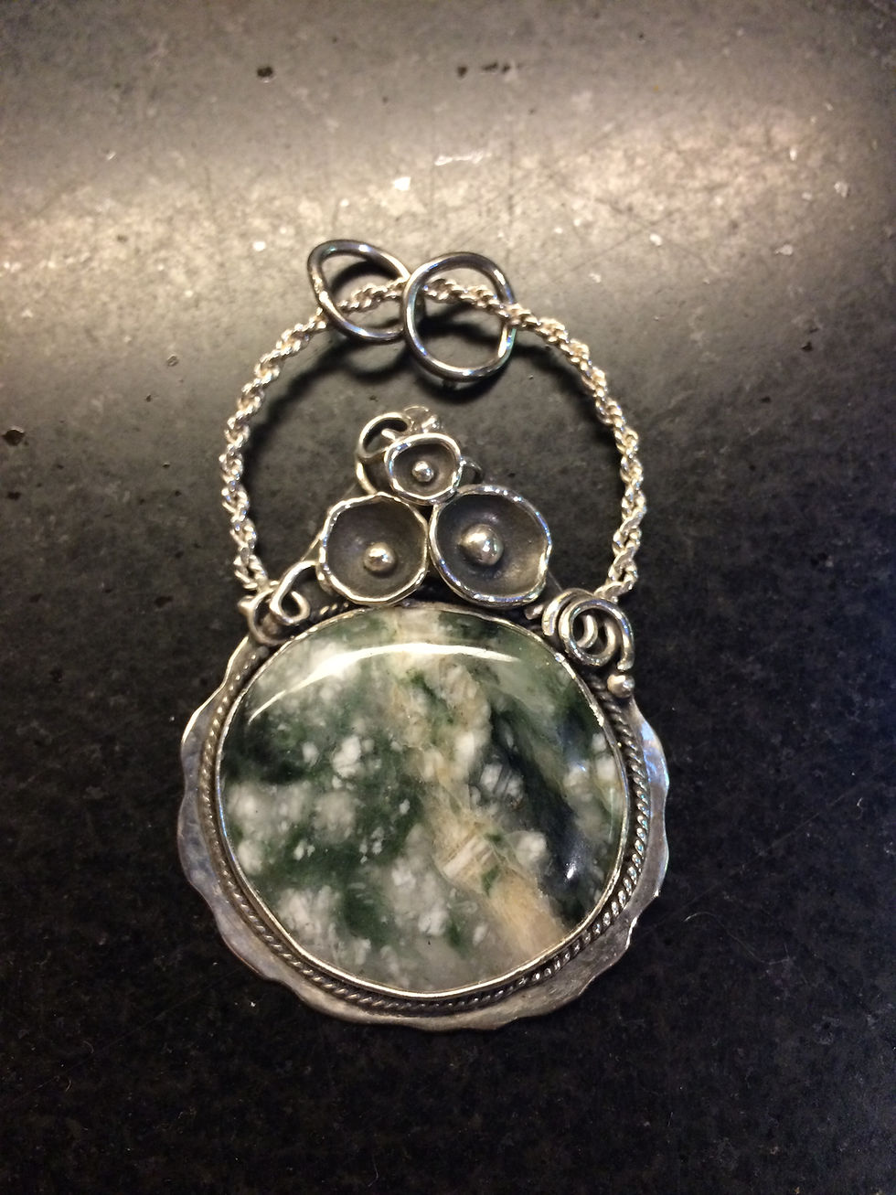 Thumbnail: Jade Stone set in Argentium Silver