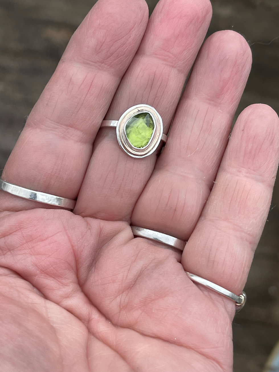 Thumbnail: Peridot Rosecut Ring