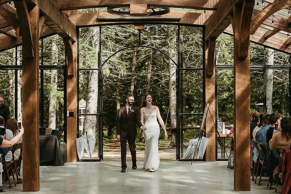 Bride and Groom grand entrance at the valley weddings