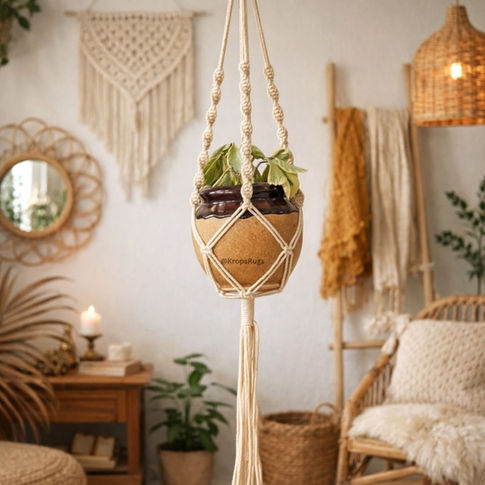 Macrame pot holder