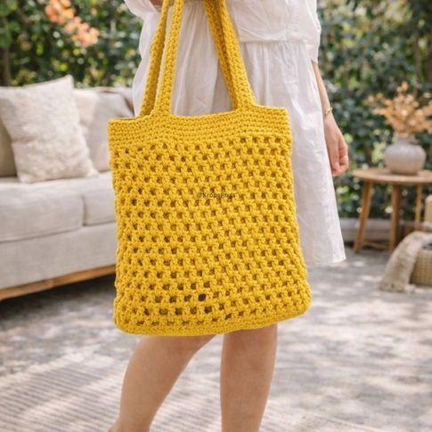 Cotton Crochet Beach Bags