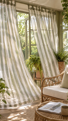 Printed, Embroidered, Woven Sheer Curtains for Homes