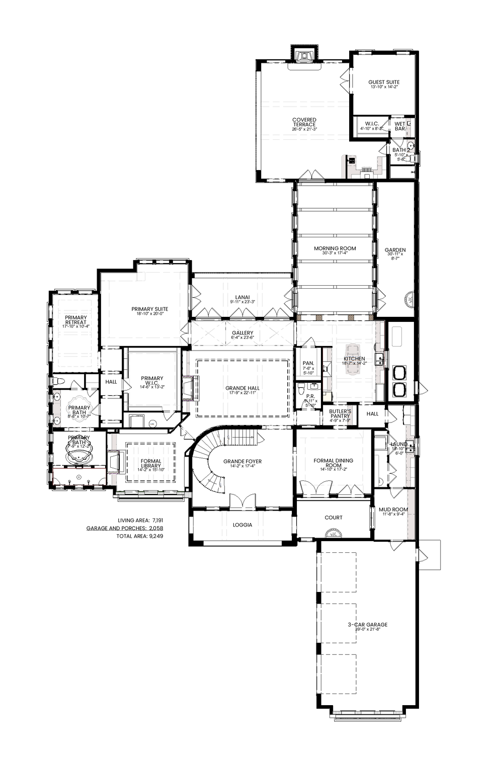 Mediterranean Manor First Floor