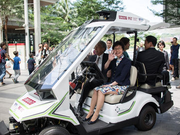Look who's on the SMART self-driving buggy