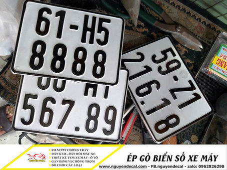 Địa chỉ ép gò biển số xe máy tại Gò Vấp