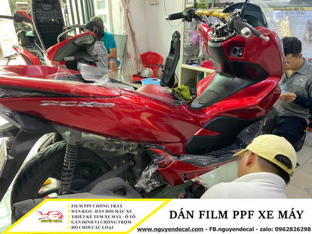 Dán film PPF cho xe máy uy tín tại quận 9, Thủ Đức, Bình Thạnh, quận 12, Tân Bình, Hóc Môn