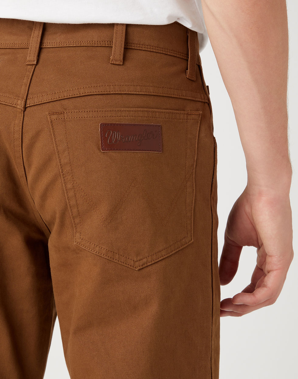 Thumbnail: Wrangler Texas Stretch SLIM (Non-Denim), Saddle Brown 112345461