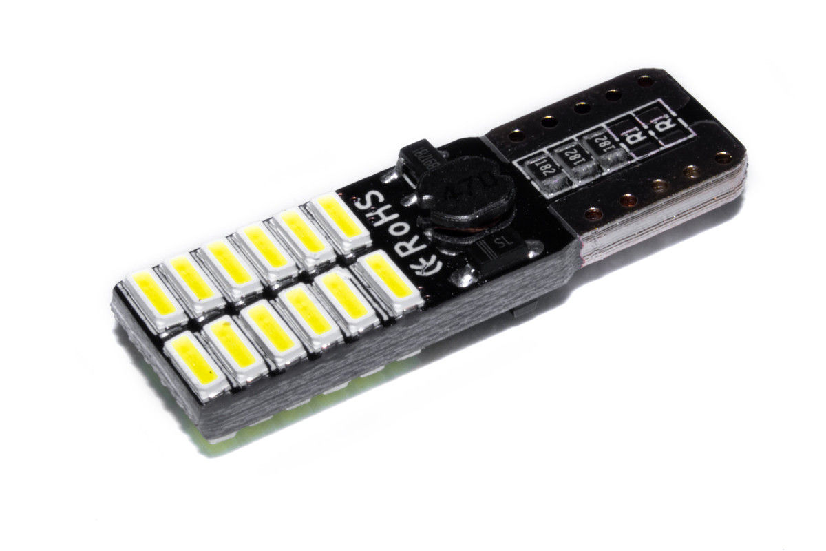 Лампа світлодіодна AllLight T10 4014 W2,1x9,5d 12V  WHITE