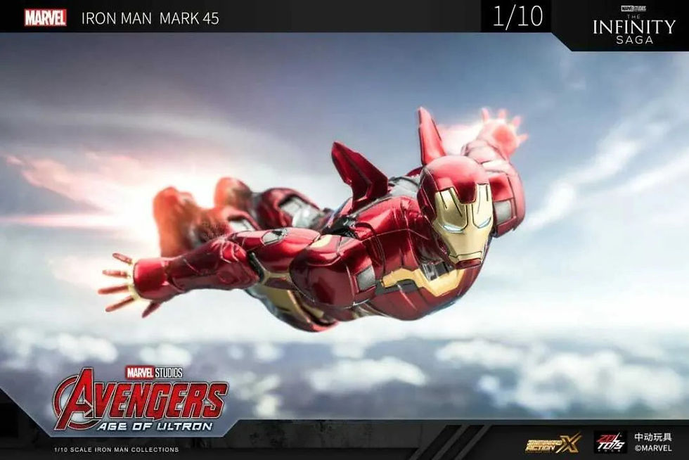 Thumbnail: ZD Toys Iron Man Mark XLV Avengers Age of Ultron (no LED) 1/10 Scale Figure NEW