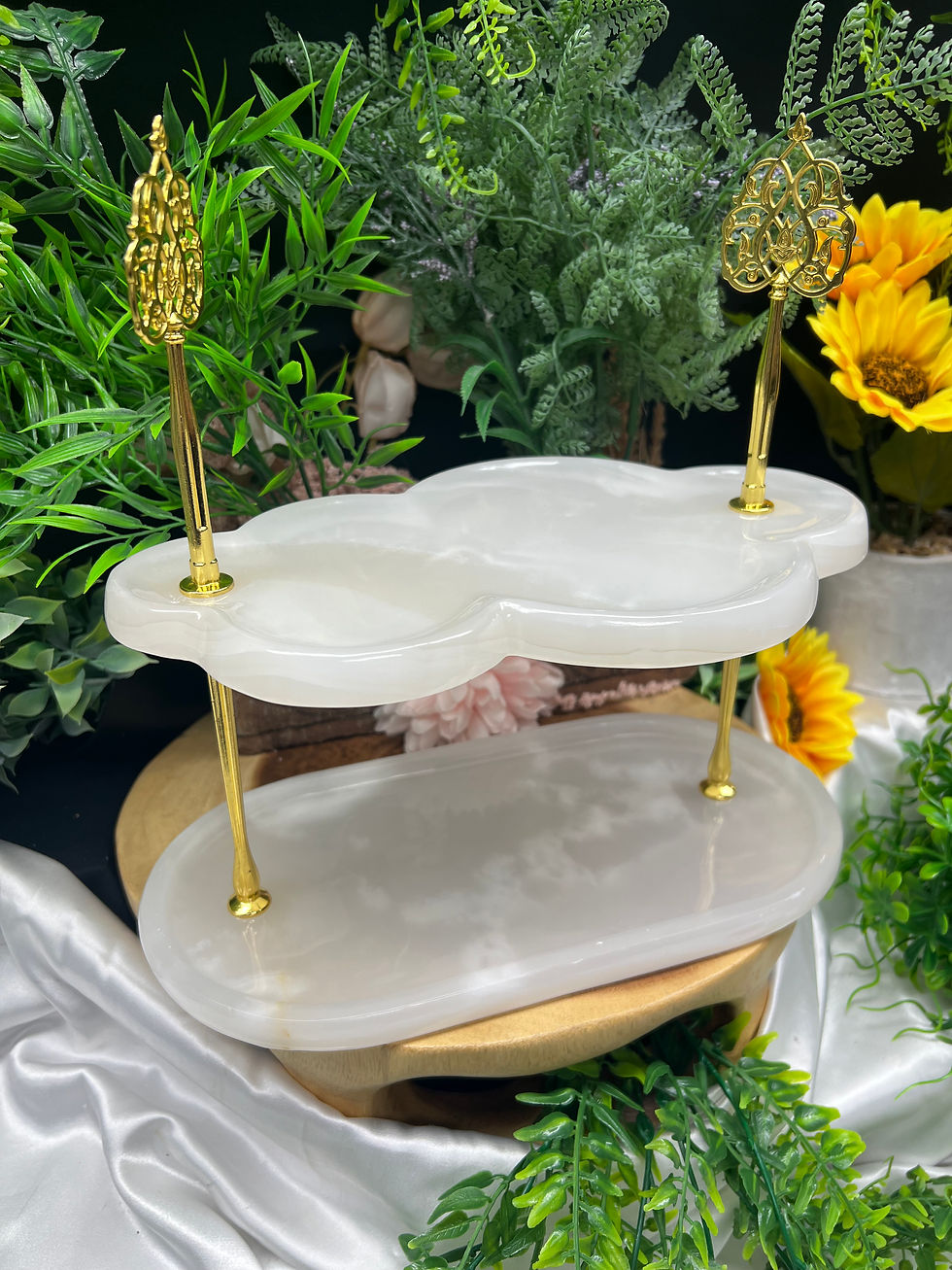 Thumbnail: WHITE CALCITE 2 TIER SHELF