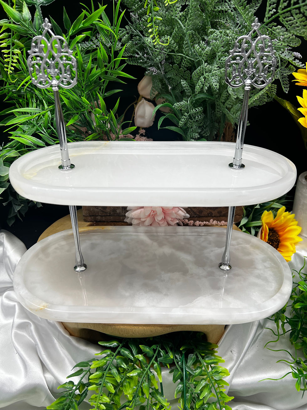 Thumbnail: WHITE CALCITE 2 TIER SHELF