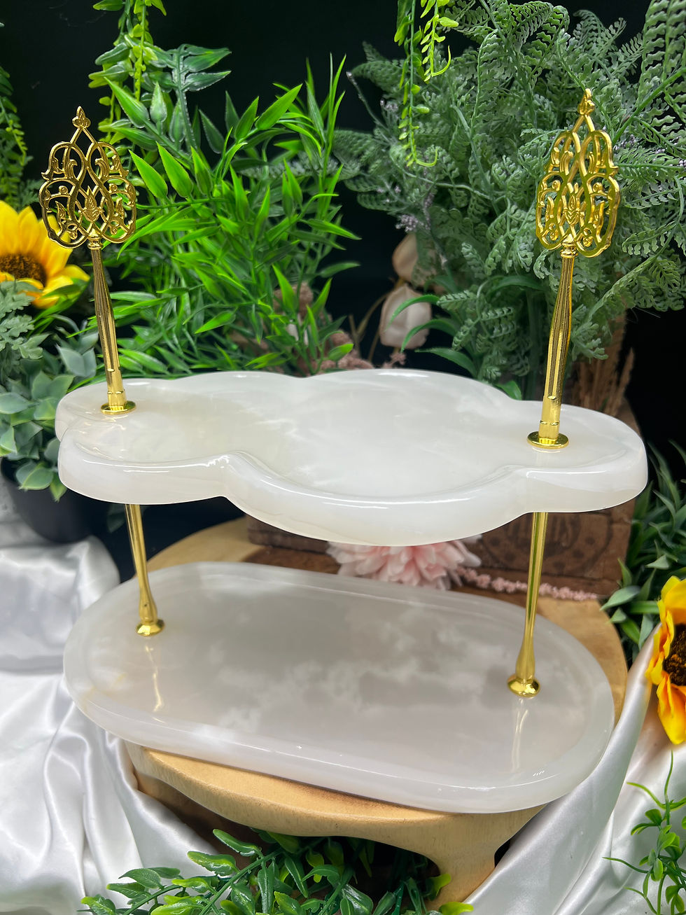 Thumbnail: WHITE CALCITE 2 TIER SHELF