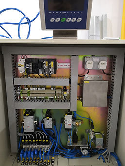 Filling machine control panel with Omron PLC