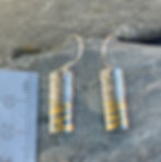Thumbnail: Fine Silver & 24K Gold Keum Boo Earrings