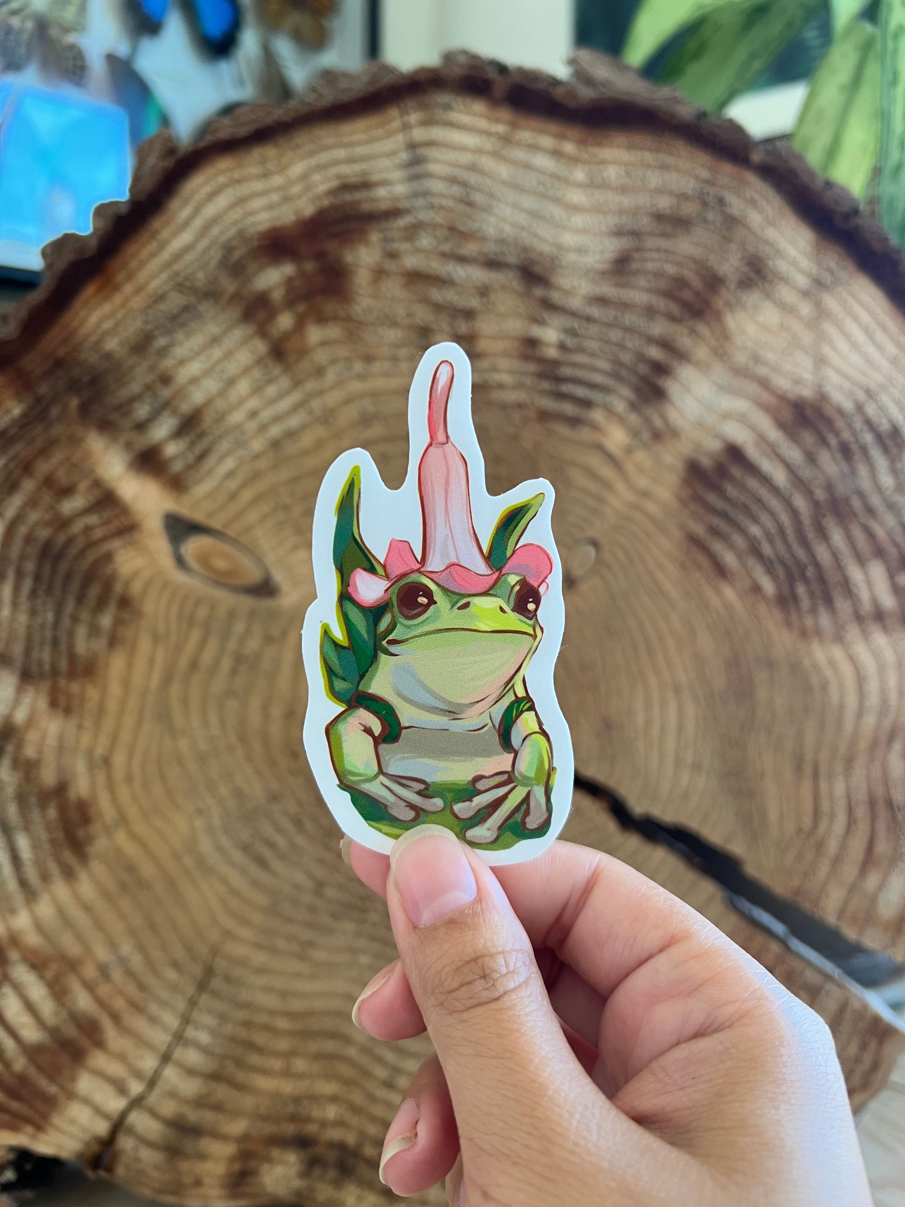 FLOWER FROGGY STICKER