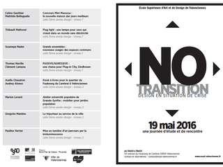 No transition : le design en situation de crise > Programme