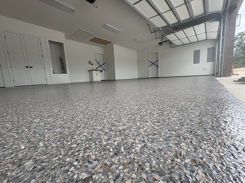 epoxy flake floor installation