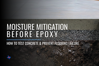 Contractor testing concrete moisture before installing an epoxy flooring system.