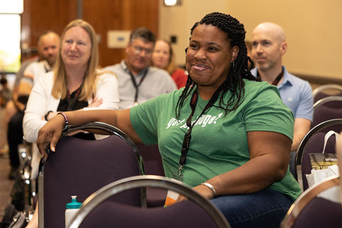 Woman smiling at WPC Conference