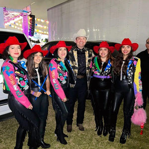 Colorful Outfits and Red Hats