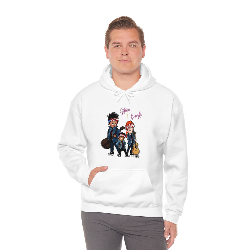 Thumbnail: S&K Character | Unisex Heavy Blend™ Hooded Sweatshirt | Art by PraiseJesus Artis