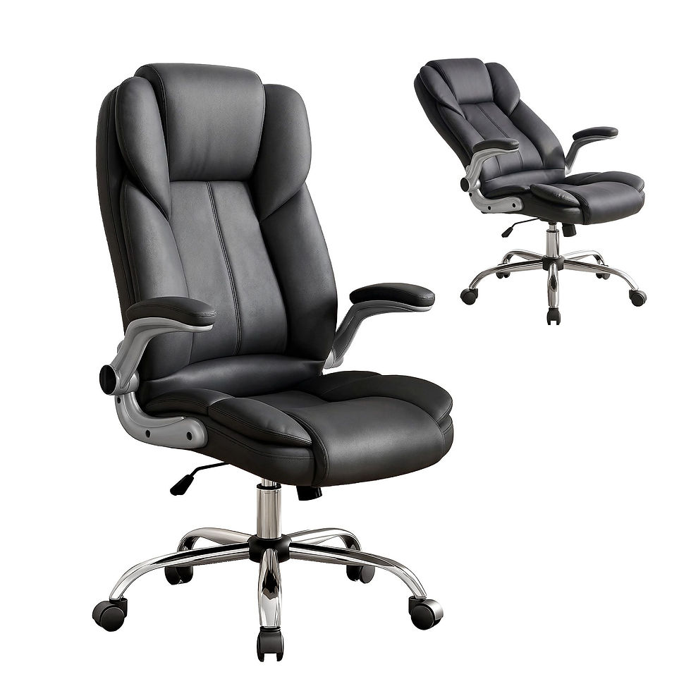 Artiss Executive Office Chair Leather Tilt Black