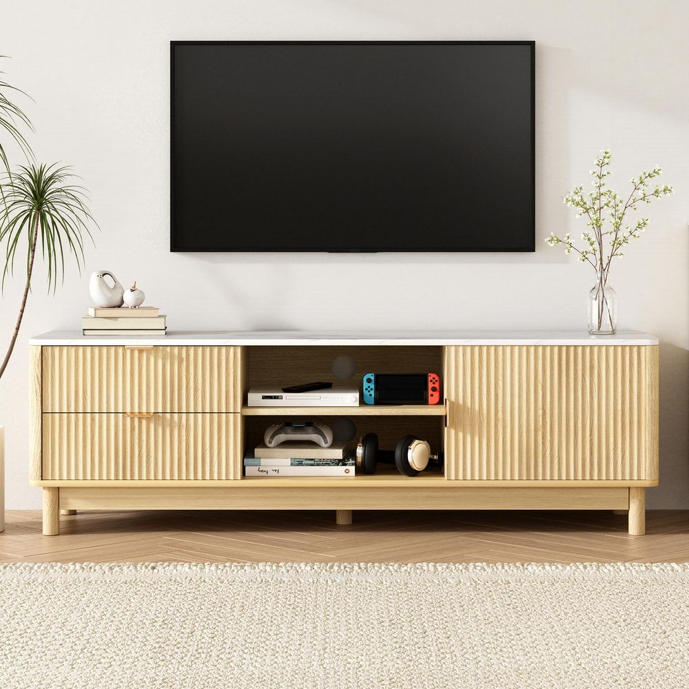 Artiss TV Unit Entertainment Unit Storage Drawer Shelf 150cm Pine